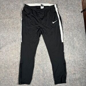 Nike Academy Dri-FIT Mens XXL Soccer Football Training Pants  Black White Stripe